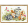 Набір для вишивки хрестиком Ріоліс 1416 Забавні кроленята фото