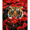 Тигр в цветах Набор для вышивания бисером ТМ АЛЕКСАНДРА ТОКАРЕВА 40-2530-НТ