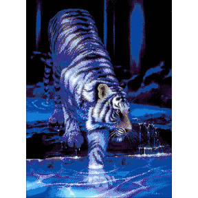 Тигр в воде Набор для вышивания бисером ТМ АЛЕКСАНДРА ТОКАРЕВА 23-2798-НТ