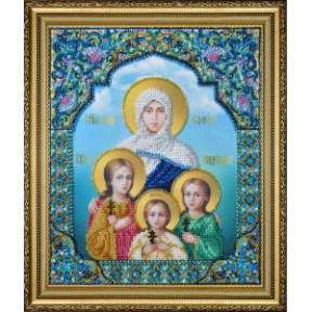 Набор для вышивания бисером Икона Вера, Надежда, Любовь и мать их Софья Картины Бисером P-435