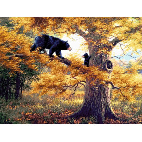 Медведи на дереве Набор для вышивания бисером ТМ АЛЕКСАНДРА ТОКАРЕВА 43-4880-НМ