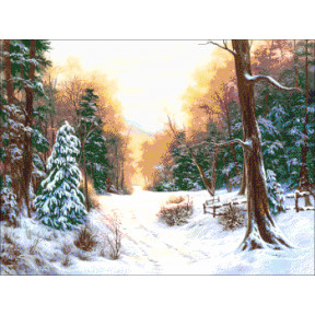 В зимнем лесу Набор для вышивания бисером ТМ АЛЕКСАНДРА ТОКАРЕВА 46-3072-НЗ