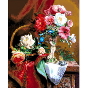 Цветочный натюрморт Набор для вышивания бисером ТМ АЛЕКСАНДРА ТОКАРЕВА 57-4176-НЦ
