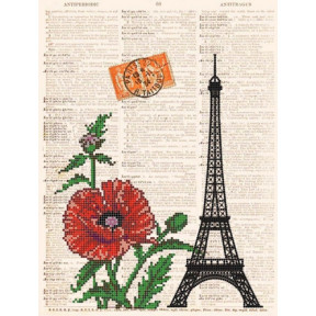 Страница Парижа Схема для вышивки бисером Картины бисером S-190