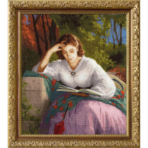 За чтением Портрет жены художника набор для вышивки Золотое Руно МК-064