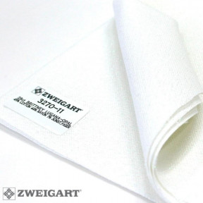 Ткань для вышивания 3270/11 Brittney Lugana Aida 28 (36х46см) белый с перламутровым люрексом