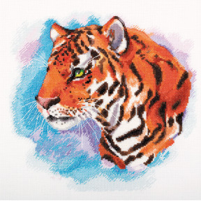 Акварельный тигр Набор для вышивки крестом Panna J-7332