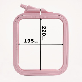 Пяльцы-рамка Nurge (розовые) 170-13 квадратные для вышивания , 220 мм, х  195 мм