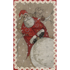 Санта на луне Схема для вышивания крестом Soizic SOI-15