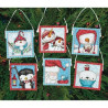 Набор для вышивания  Dimensions Frosty Friends Ornaments / Морозный друзья Новогодние игрушки 70-08940