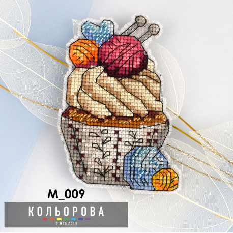 Творчий десерт Магніт для вишивання бісером ТМ КОЛЬОРОВА М_009