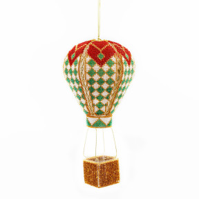Воздушный шар Набор для вышивания бисером объемной новогодней игрушки Golden Key N-057
