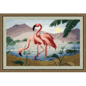 Набор для вышивки Золотое Руно «Розовые Фламинго» РС-013