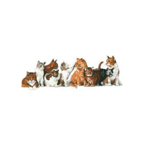 Коты Канва с нанесенным рисунком для вышивки крестом Світ можливостей 513СМД