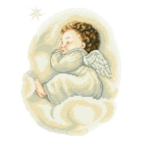 Ангелочок Канва з нанесеним малюнком для вишивки хрестиком Світ можливостей 516СМД