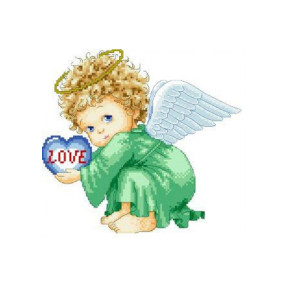 Ангелочок Канва з нанесеним малюнком для вишивання хрестиком Світ можливостей 565СМД