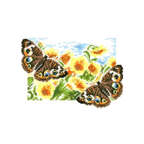 Метелики Канва з нанесеним малюнком для вишивання хрестиком Світ можливостей 567СМД