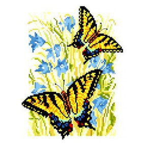 Жовті метелики Канва з нанесеним малюнком для вишивання хрестиком Світ можливостей 571СМД