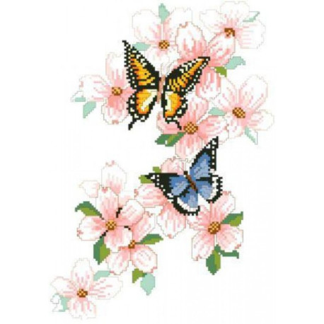 Квітуча вишня Канва з нанесеним малюнком для вишивання