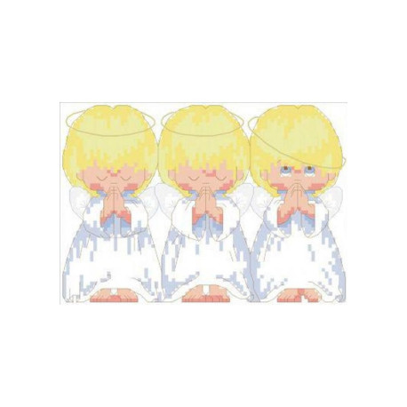 Три ангелочка Канва з нанесеним малюнком для вишивання