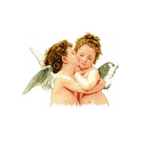 Поцілунок ангела Канва з нанесеним малюнком для вишивання
