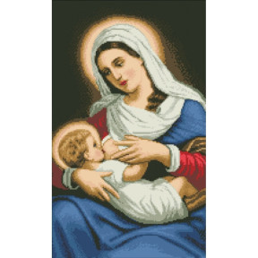 Мадонна с младенцем Канва с нанесенным рисунком для вышивки крестом Світ можливостей 8144СМД