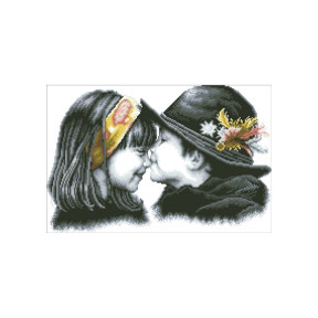 Поцелуй Канва с нанесенным рисунком для вышивки крестом Світ можливостей 8187СМД
