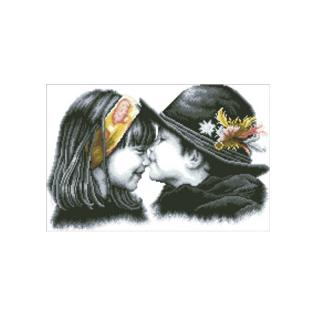 Поцілунок Канва з нанесеним малюнком для вишивання хрестиком