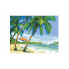 Райський пляж Канва з нанесеним малюнком для вишивання