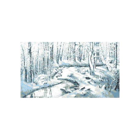 ПВ-500/2 Зимний лес. Схема для вышивки бисером
