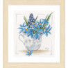 Блакитні квіти Набір для вишивання хрестиком LanArte PN-0164069