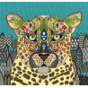 Прикрашений коштовностями леопард Набір для вишивання хрестиком