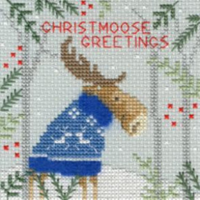 Рождественский лось Набор-открытка для вышивания крестом Bothy Threads XMAS7
