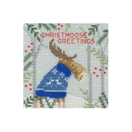 Рождественский лось Набор-открытка для вышивания крестом Bothy