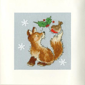 Різдвяні друзі Набір-листівка для вишивання хрестиком Bothy Threads XMAS29
