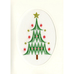 Різдвяна ялинка Набір-листівка для вишивання хрестиком Bothy Threads XMAS24