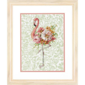 Floral Flamingo Набор для вышивания крестом Dimensions 70-35409