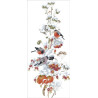 Снегири на ветке Канва с нанесенным рисунком для вышивки крестом Світ можливостей 1034СМД
