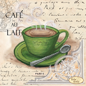 Кофе в Париже-5 Схема для вышивания бисером Tela Artis ТМ-105ТА