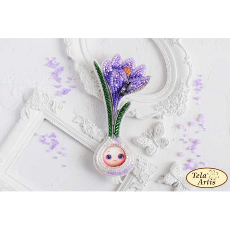 Малюк Крокус (фіолетовий) Набір для вишивання прикраси бісером