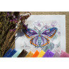 Сиреневая бабочка Схема для вышивки бисером Повитруля Т4 29