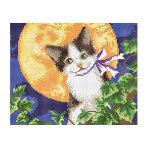 Лунный кот Схема для вышивки бисером Повитруля Т4 07