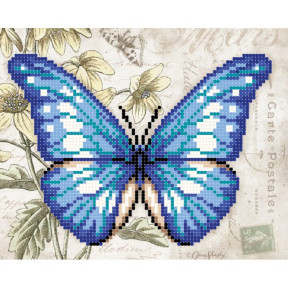 Синій метелик Схема для вишивки бісером Повітруля Т4 14