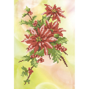 Рождественская звезда Схема для вышивки бисером Повитруля Т6 34