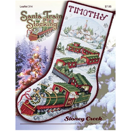 Santa Train Stocking Схема для вишивання хрестиком Stoney Creek LFT314