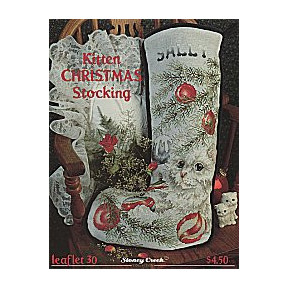 Kitten Christmas Stocking Схема для вышивки крестом Stoney Creek LFT030