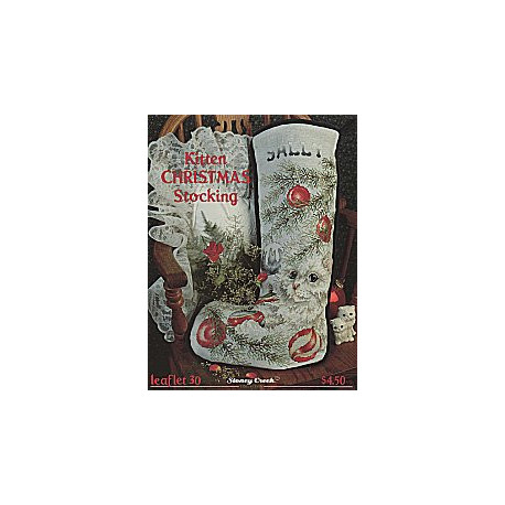 Kitten Christmas Stocking Схема для вишивання хрестиком Stoney Creek LFT030