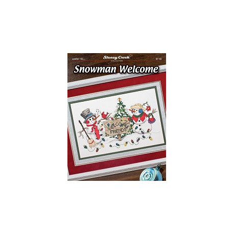 Snowman Welcome Схема для вышивки крестом Stoney Creek LFT185