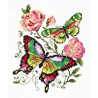 Набор для вышивки крестом Чудесная игла 42-04 Бабочки и розы