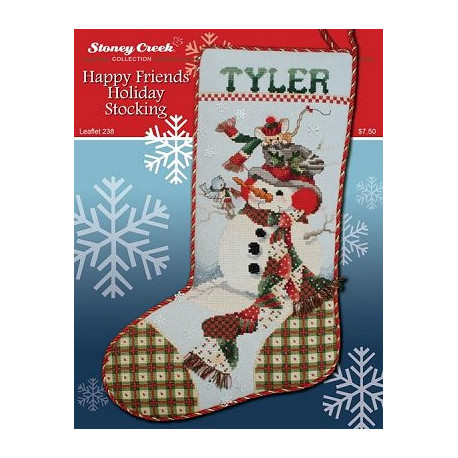 Happy Friends Holiday Stocking Схема для вишивання хрестиком Stoney Creek LFT238